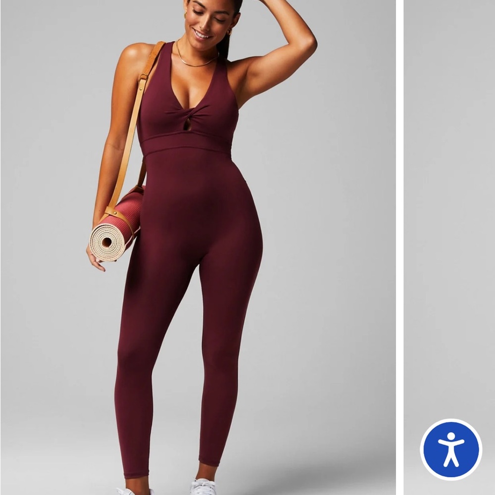 Fabletics Women's Burgundy Jumpsuit